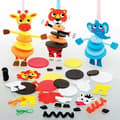 Miniatyrbild 3 av 4: Målarspel - teckning - Baker Ross stencil - FE259 - Staplingsspel Jungle Animals mönster - Set med 6, barnleksak ()
