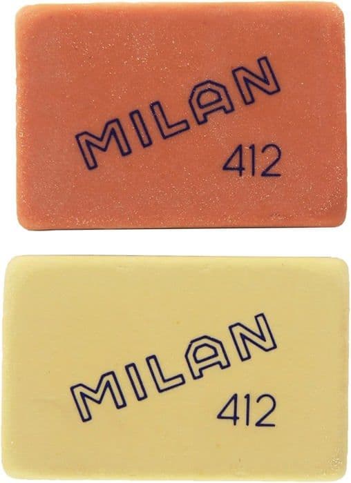 Målarspel - ritning - Milan stencil - 412 - Set med 12 suddgummi
