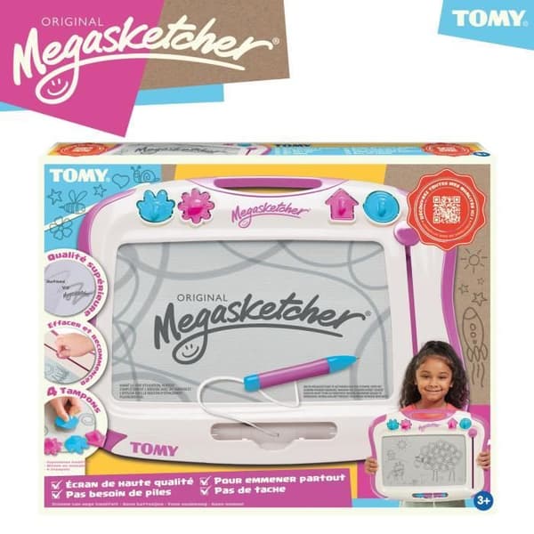 Målarspel - teckning - TOMY - Megasketcher Classic Pink - Högkvalitativ skärm - Från 3 år
