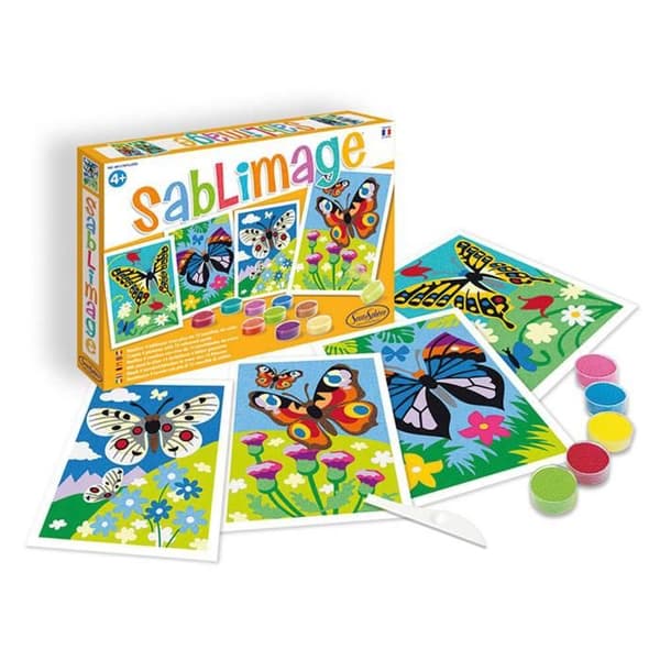 Sablimage Kit - Fjärilar - SENTOSFÄR - 4 målningar - Grönt - Blandat - Barn - Från 6 år - Flerfärgad