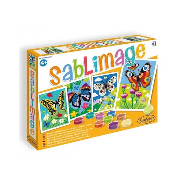 Sablimage Kit - Fjärilar - SENTOSFÄR - 4 målningar - Grönt - Blandat - Barn - Från 6 år - Flerfärgad