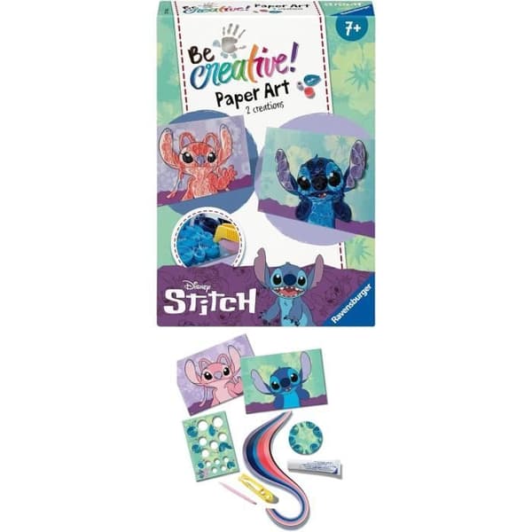 Be Creative Quilling Stitch, 2 skapelser Målningar, Färgat papper, från 7 år och uppåt, 23750, Ravensburger
