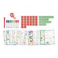 Miniatyrbild 2 av 2: Pochoirer bokstäver och siffror - Hape - E1070 - Multicolor - 44 pochoirer - 10 aktiviteter