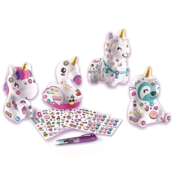 STYLE 4 EVER Mini Deco DIY - Set med 4 minifigurer för att dekorera och anpassa den glöden i mörkret! - OFG 177 - 6 år och