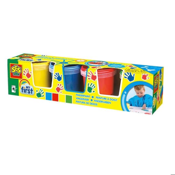 Fingerfärg Min första: 4 burkar à 150 ml: Primära färger