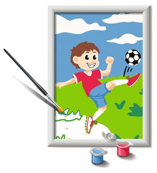 Ravensburger Målarsats - 23761 - Målning efter nummer - Fotbollsäventyr - Barn från 7 år