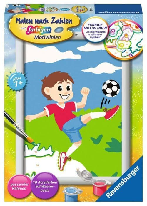 Ravensburger Målarsats - 23761 - Målning efter nummer - Fotbollsäventyr - Barn från 7 år