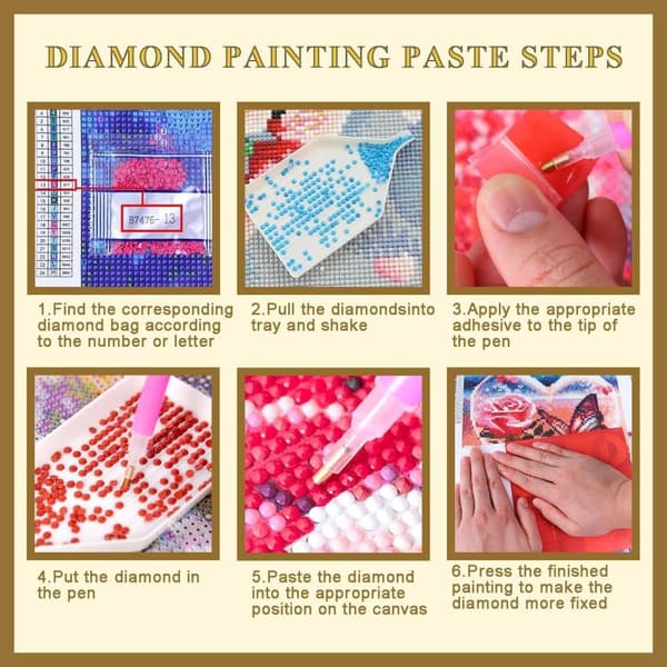 Bomclap Diamantmosaik Bergslandskap - DIY-målningsset för vuxna nybörjare, hemdekoration 30x40 cm