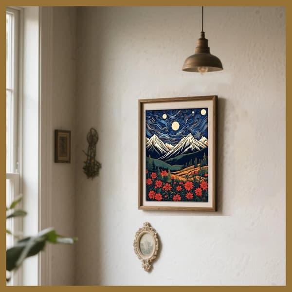 Bomclap Diamond Paint by Numbers - Maisemataidetta aikuisille ja aloittelijoille, kodin sisustus