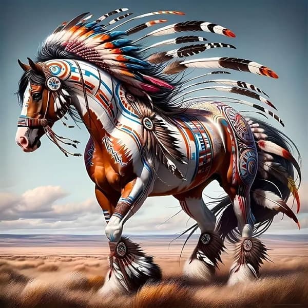 Bomclap hest diamantmaleri - 5D rund perlemosaik for begyndere, boligindretning 35x35 cm