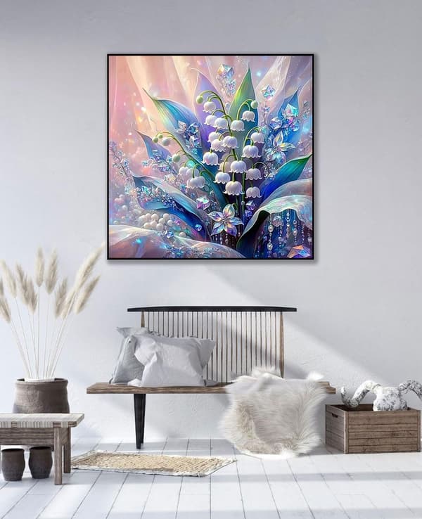 Bomclap kielo timanttikäsityö - 5D kristallikukkakoriste 35x35 cm