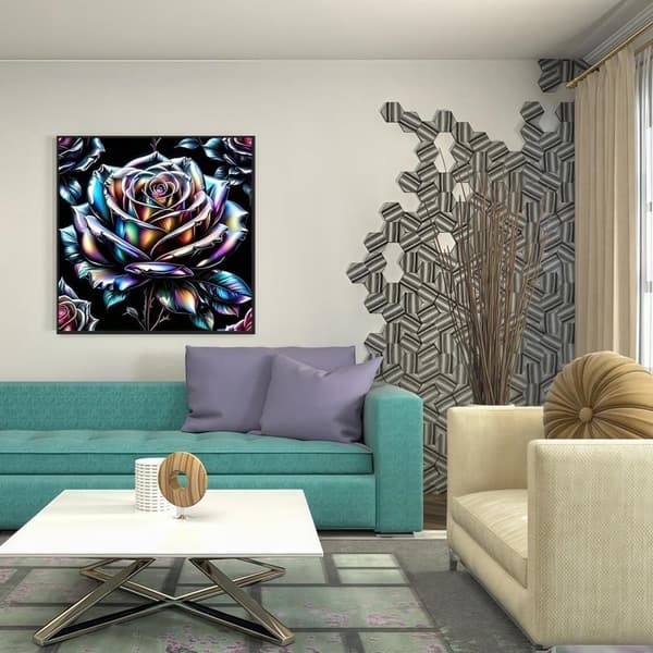 Bomclap Ros Diamantmålning - 5D blomsterkonst för nybörjare 35x35 cm