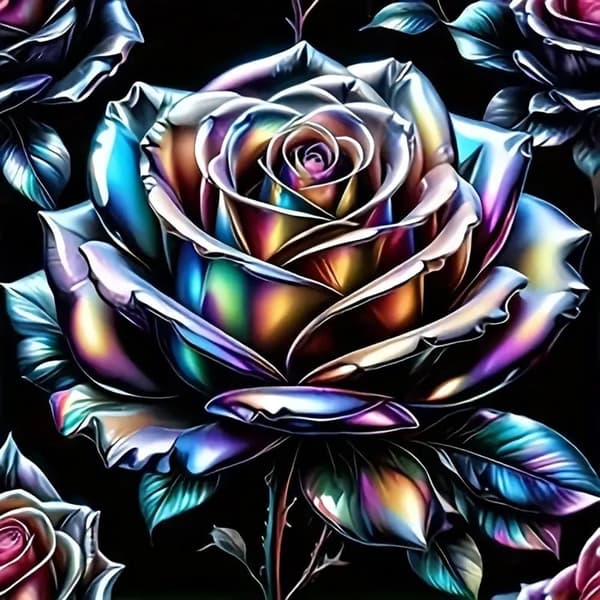 Bomclap Ros Diamantmålning - 5D blomsterkonst för nybörjare 35x35 cm