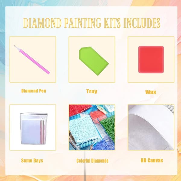 Solros Kattdiamantkonstkits för Vuxna, Diamantmålning Kits för Vuxna Beginners, DIY Full 5D Round Drill Gem Konstkits som Gave, Hemma Väggdekoration 1