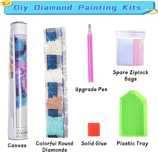 Daisy Vase Diamantkonstkits för Vuxna, Diamantmålning Kits för Vuxna Beginners, DIY Full 5D Round Drill Gem Konstkits som Gave, Hemma Väggdekoration 1