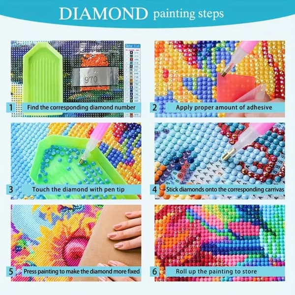 Bomclap Cat Diamond Art - 5D-kodin sisustussarja 35x35 cm (täysi pora)