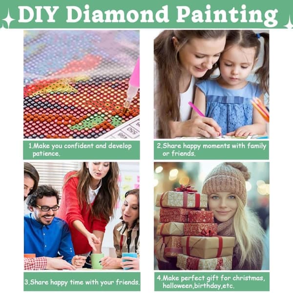 Strand Diamantkonstmålning Kits för Vuxna – Solnedgångs Diamantmålning för Vuxna, Landskaps Gem Konstkits som Gave, Hemma Väggdekoration 14x14 tum