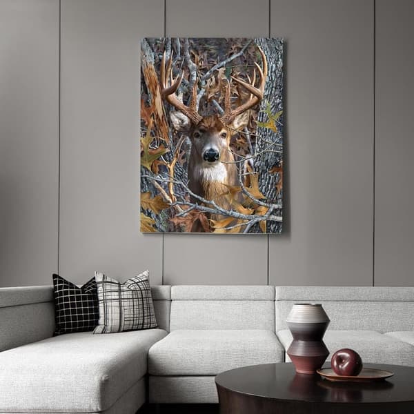 Bomclap Mystisk Skogshjort - 5D rundpärlemosaik djurdesign, inredningspresent 35x35 cm