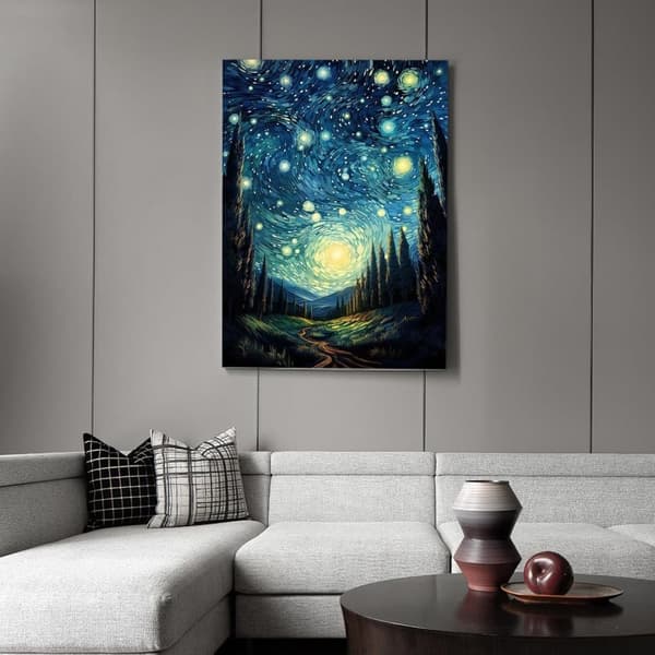 Bomclap Stjärnklar Natt Diamantmålning - 5D magisk skogsmosaik för vuxna, 35x35 cm