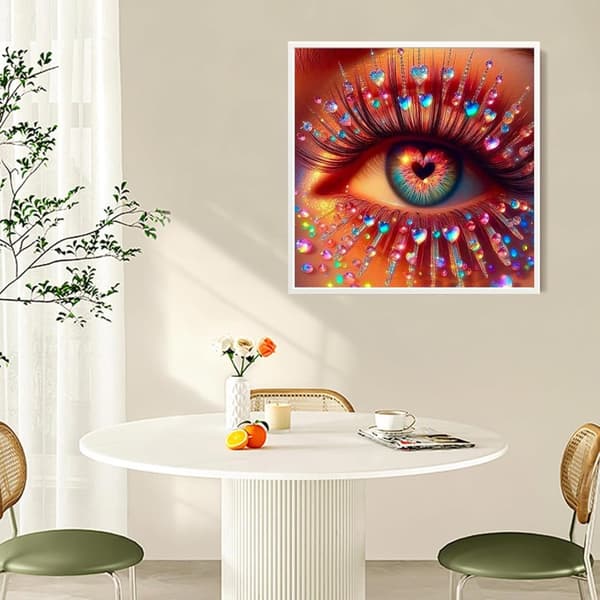 Bomclap Mystiskt Öga Design Diamantmålning - 5D fantasy diamantkonst för hemmet, 35x35 cm