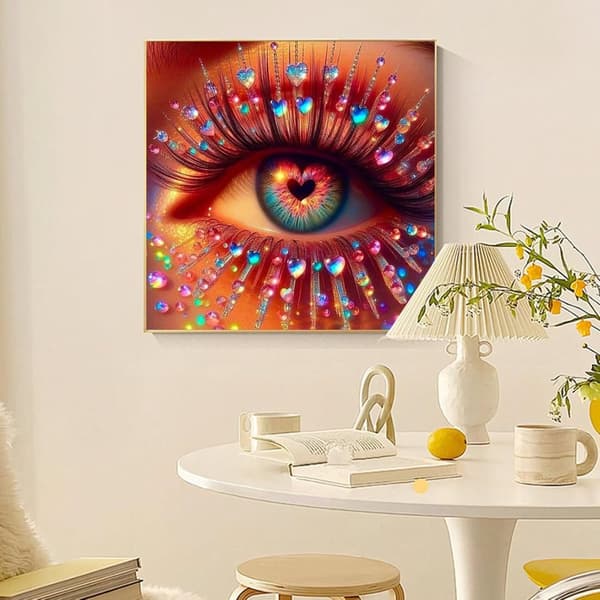 Bomclap Mystiskt Öga Design Diamantmålning - 5D fantasy diamantkonst för hemmet, 35x35 cm