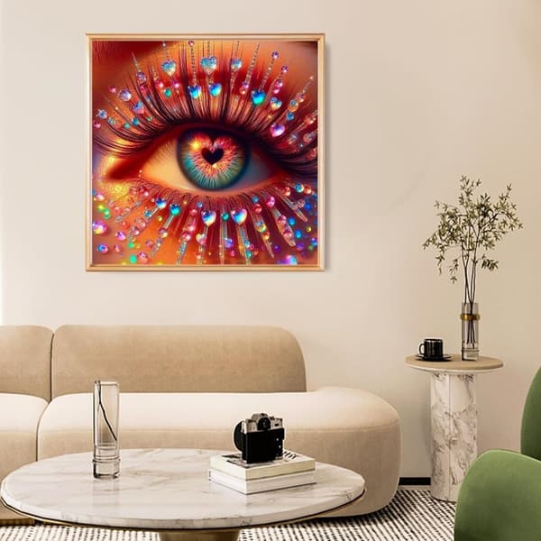 Bomclap Mystiskt Öga Design Diamantmålning - 5D fantasy diamantkonst för hemmet, 35x35 cm
