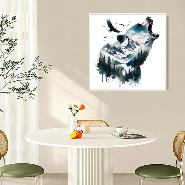 Bomclap Örn & Björn Duo Diamantmålning - 5D dubbeldjurmotiv för nybörjare, 35x35 cm