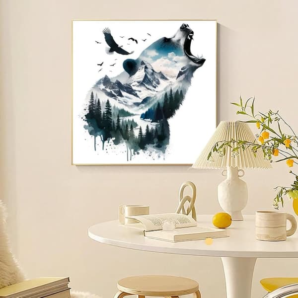 Bomclap Örn & Björn Duo Diamantmålning - 5D dubbeldjurmotiv för nybörjare, 35x35 cm