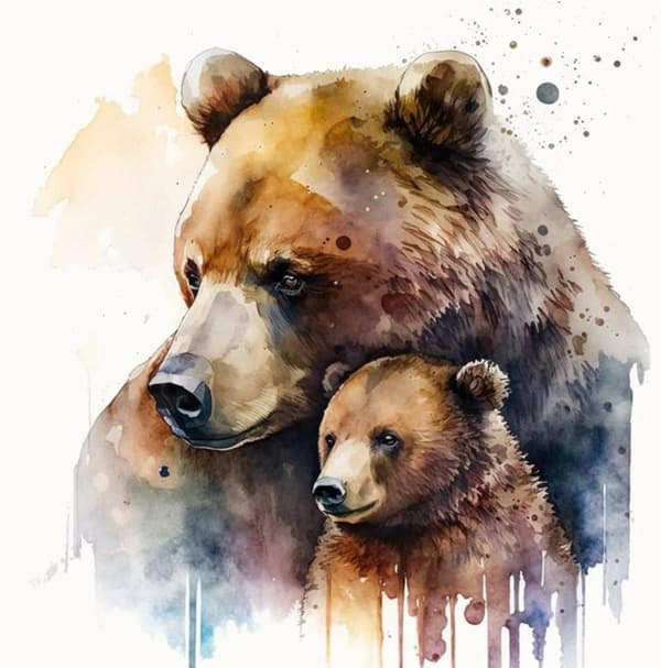Bomclap söpö pandakarhu timanttimaalaus - 5D pyöreäreikäinen eläin seinäkoristeluun, 35x35 cm