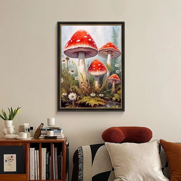 Bomclap Magiska Svamp Diamantmålning - 5D sagostil diamantpyssel, hemdekoration 30x40 cm