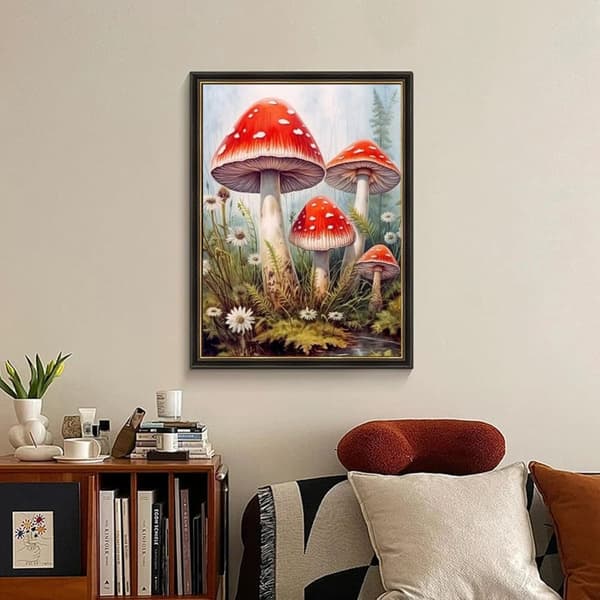Bomclap Magic Sieni Timanttimaalaus - 5D satutyyliset timanttikäsityöt, kodinsisustus 30x40 cm
