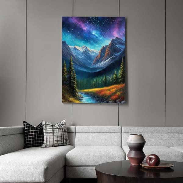 Bomclap Norrskensfjäll Diamantmålning - 5D Aurora landskapsmosaik, DIY 30x40 cm
