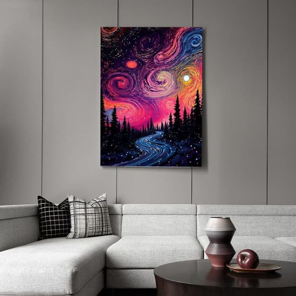 Bomclap Stjärnhimmel Diamantmosaik - 5D magisk nattscen för nybörjare, hemdekoration 30x40 cm