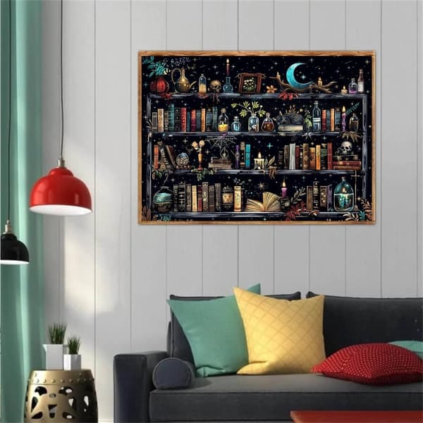 Bomclap Spellbook Diamond Crafts Diamond Art - 5D Fantasy Design for Voksne, Boligindretning 30x40 cm