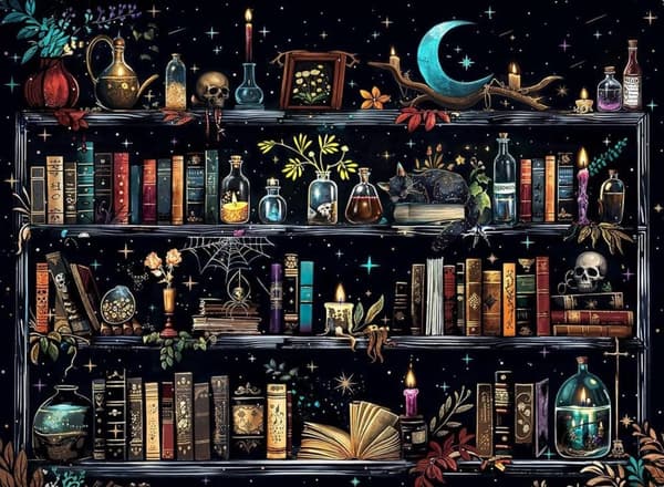 Bomclap Spellbook Diamond Crafts Diamond Art - 5D Fantasy Design for Voksne, Boligindretning 30x40 cm