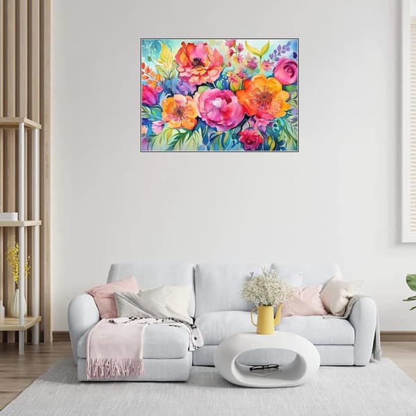 Bomclap Blomsterbukett Diamantkonst - 5D romantisk design för nybörjare, 30x40 cm