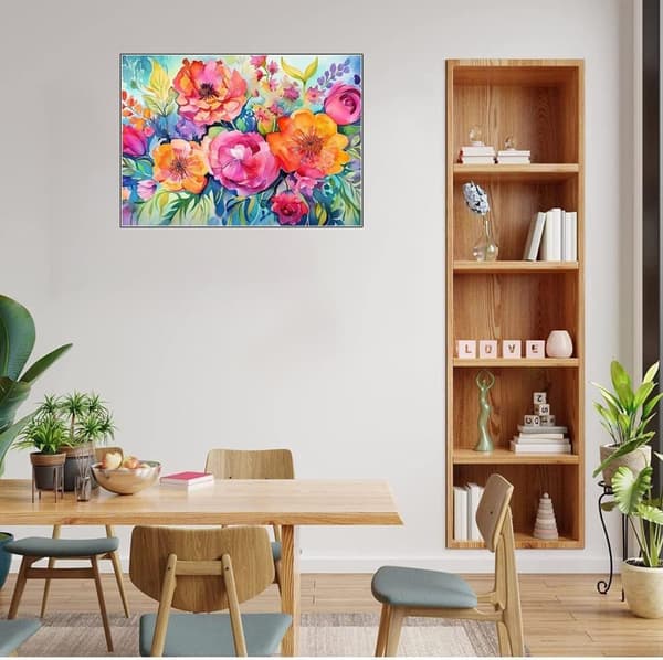 Bomclap Blomsterbukett Diamantkonst - 5D romantisk design för nybörjare, 30x40 cm