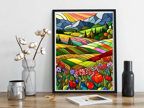 Bomclap Kevätkukat Timanttikäsityöt Timanttimaalaus - 5D kausisuunnittelu, kodinsisustus 30x40 cm
