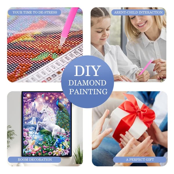 5D Diamond Painting – Magisk Mytenvärld DIY Pärlkonst för Vuxna & Nybörjare, 30x40cm, Heminredning