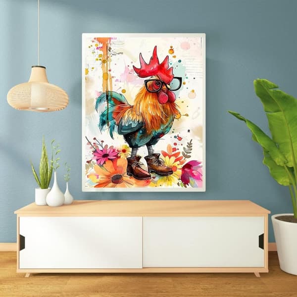 Bomclap timanttimaalaus aikuisille: Silmälasikana 5D pyöreä täyspora DIY 30x40 cm