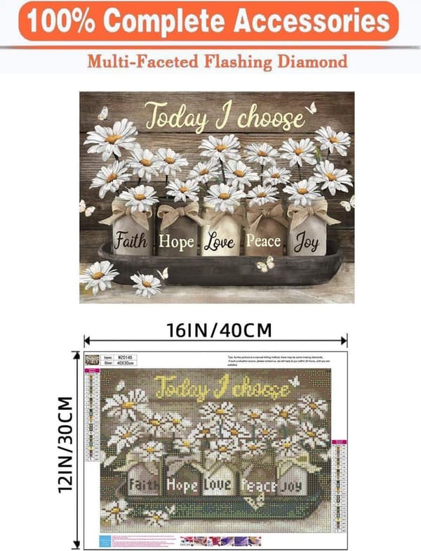 Bomclap-palkinnon inspiroima timanttimaalaus: kukkaseppele 5D pyöreä täyspora DIY 40x30 cm