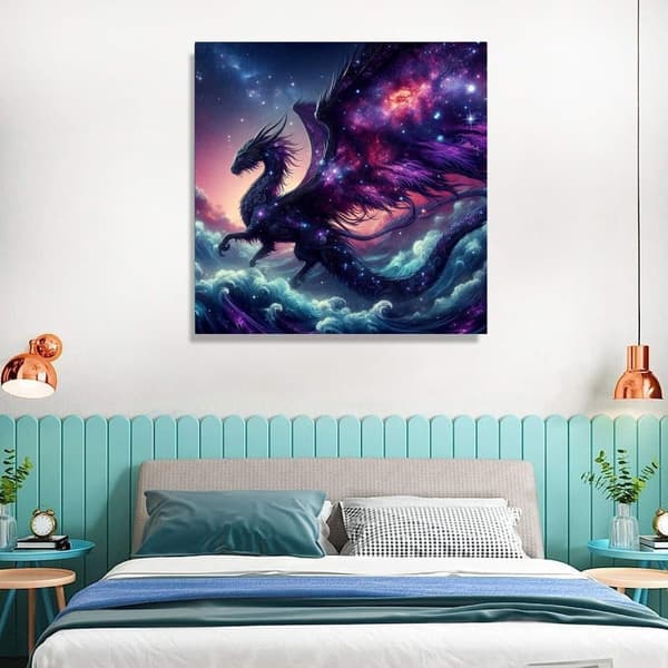 Bomclap Diamantkonst: Drake Rund Full Drill DIY 35x35 cm - Present & Inredning
