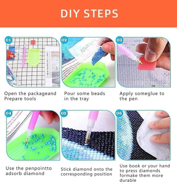 Bomclap Sol & Måne Diamantkonst: Rund Full Drill DIY 35x35 cm - Perfekt Present