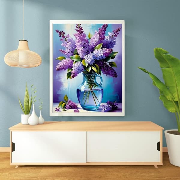 Bomclap Blomsterdiamantkonst: Vas 5D Full Drill DIY 30x40 cm - Heminredning