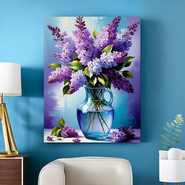 Bomclap Blomsterdiamantkonst: Vas 5D Full Drill DIY 30x40 cm - Heminredning