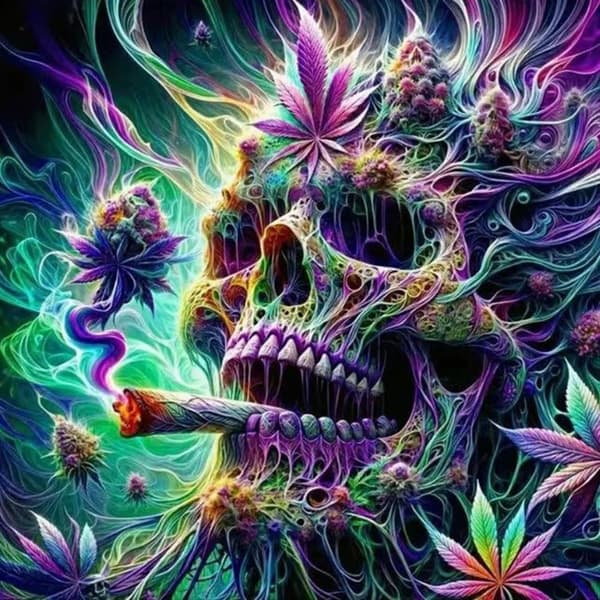Bomclap Skull Die Diamond Art: 5D Full Drill DIY 35x35 cm - Unique Crystal Art