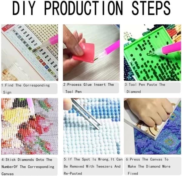 Bomclap Vargfamilj Diamantkonst: Full Drill DIY 35x35 cm - Djurinspirerad Mosaik