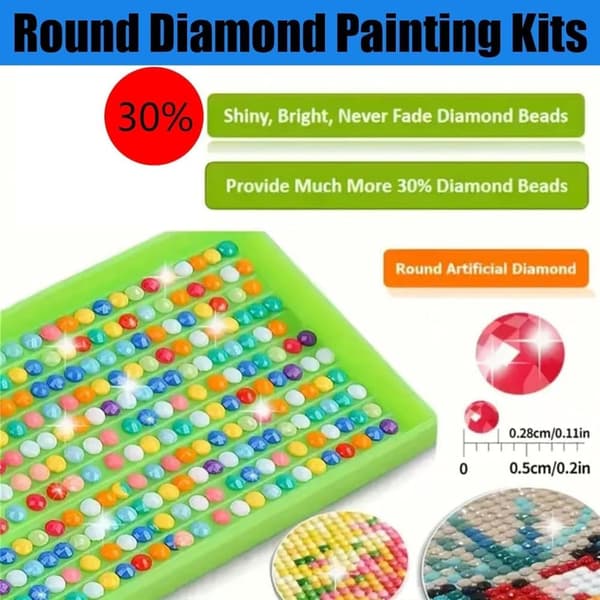 Bomclap Morgonkaffe Diamantkonst: 5D Full Drill DIY 35x35 cm - Avslappningspresent