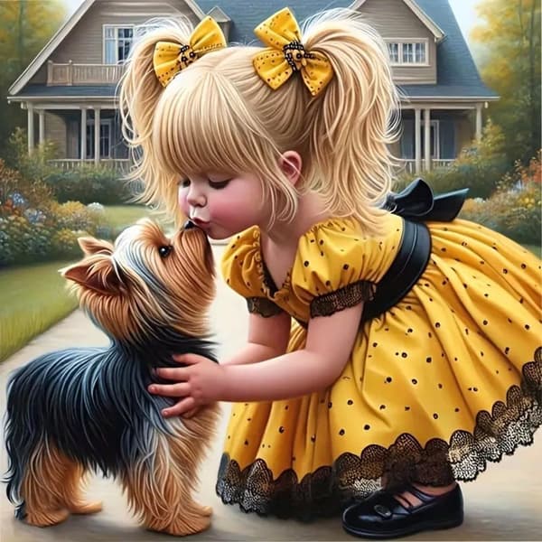Bomclap Little Princess Diamond Art - Täysi porasarja aloittelijoille, 35x35 cm