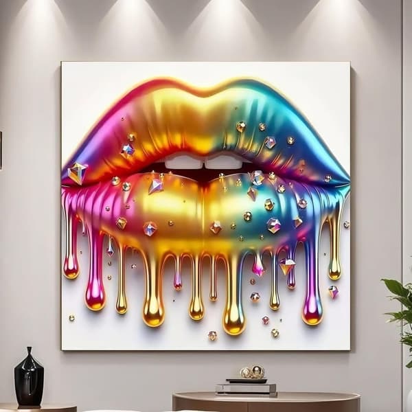 Bomclap Lips 5D timanttimaalaus - täysi porasarja 35x35 cm